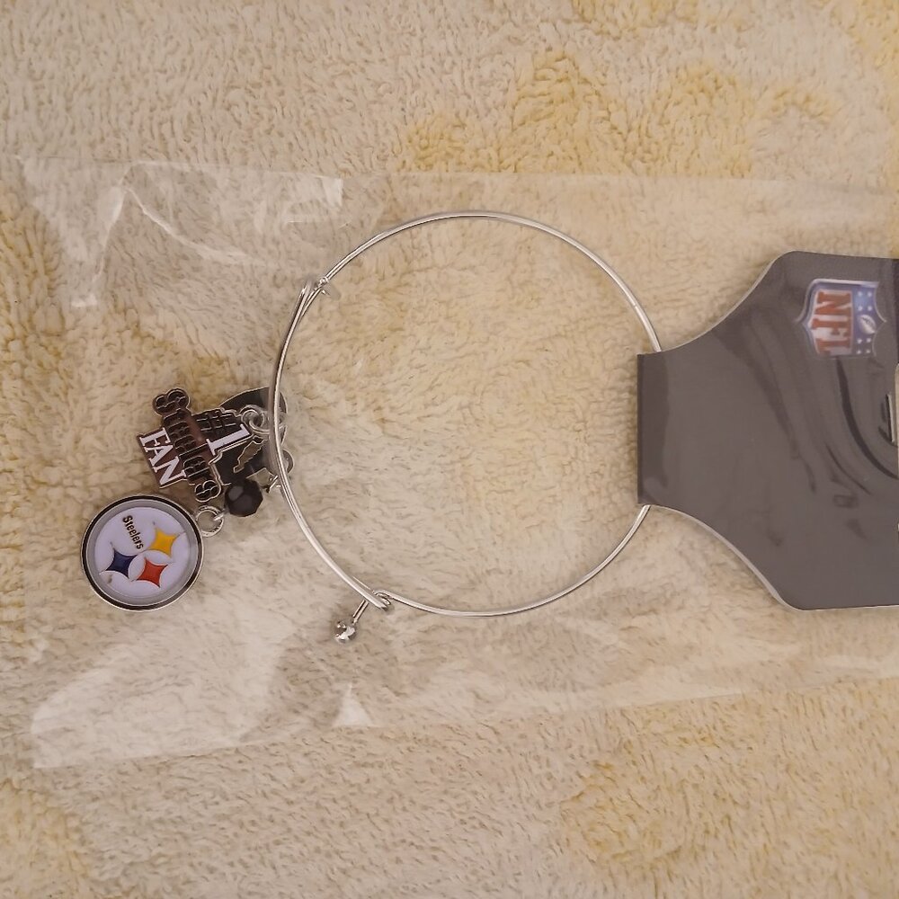 NFL Pittsburgh Steelers 3 Charm Logo Bracelet
